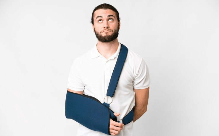 DouHeal Arm Sling Shoulder Immobilizer – Rotator Cuff Support Brace with Pocket for Stroke Recovery, Dislocations & Fractures (Large) | Stroke Lyfe™ Therapy Gear