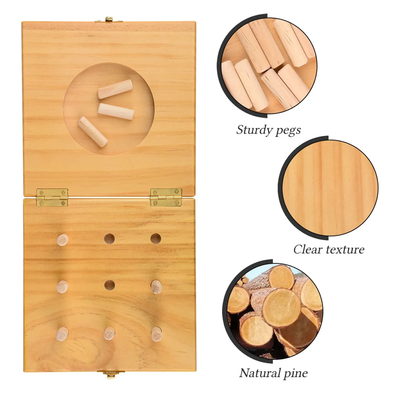 9 Hole Wooden Pegboard for Occupational Therapy, Parkinson Patients Finger Training Kit, Fine Motor Skill Test - Image 4