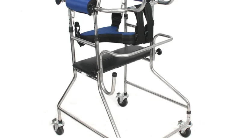 4-Wheel Aluminum Rollator Chair – Adjustable Walking Frame for Stroke Recovery, Elderly Rehab & Mobility Support | Stroke Lyfe™ Mobility Tech