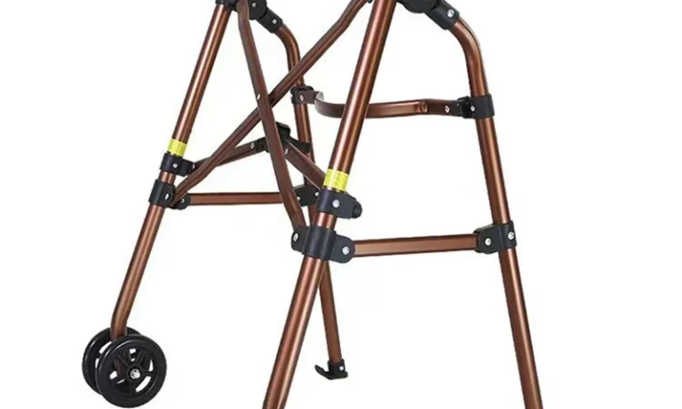 Folding Walker Trolley – Adjustable Mobility Aid for Stroke Recovery, Lower Limb Rehab & Elderly Independence | Stroke Lyfe™ Mobility Tech