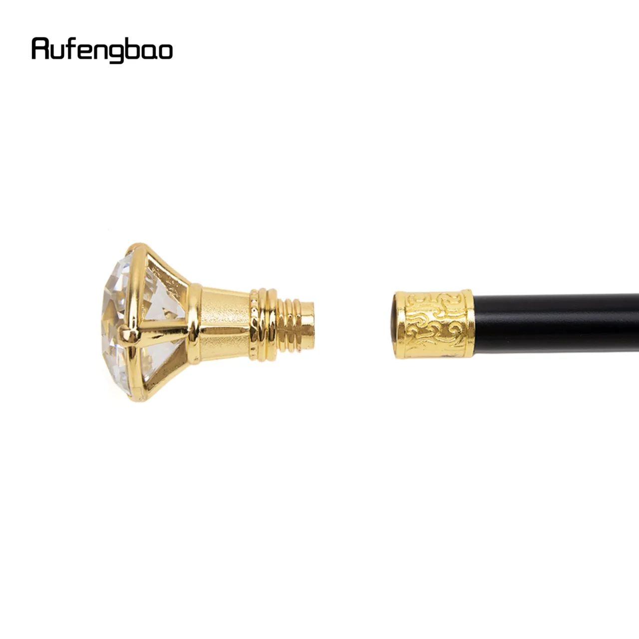 Golden Diamond Walking Cane – Decorative Gentleman’s Stick with Elegant Knob for Stroke Recovery, Style & Cosplay | Stroke Lyfe™ Mobility Gear - Image 5
