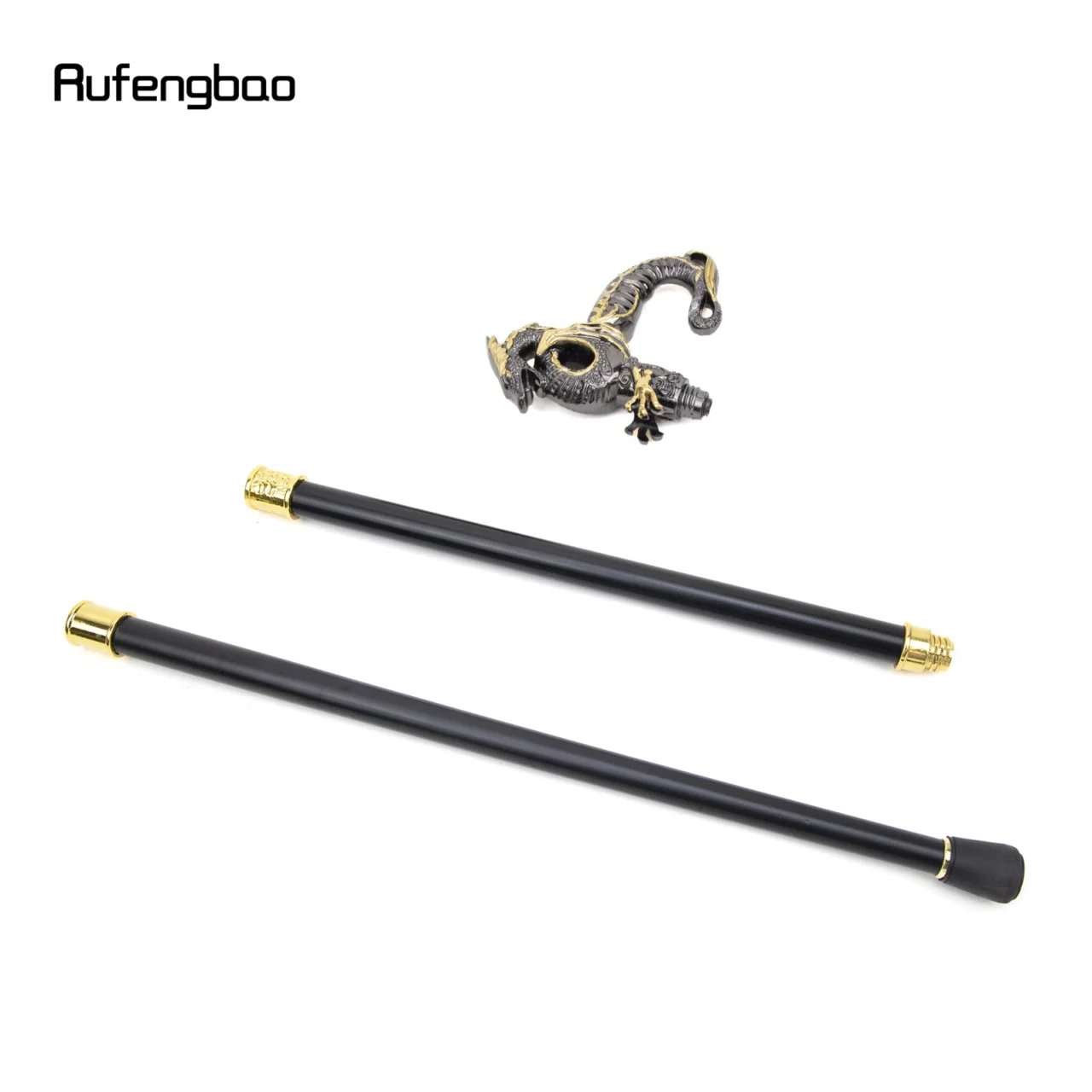 Gold Black Luxury Dragon Walking Cane Fashion Decorative Walking Stick Gentleman Elegant Cosplay Cane Knob Crosier 93cm - Image 6