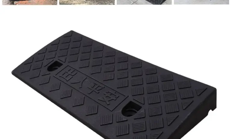 Auto Car Access Ramp for Triangle Pad Speed Reducer Durable Threshold for Automobile Motorcycle Heavy Wheelchair Duty Ru