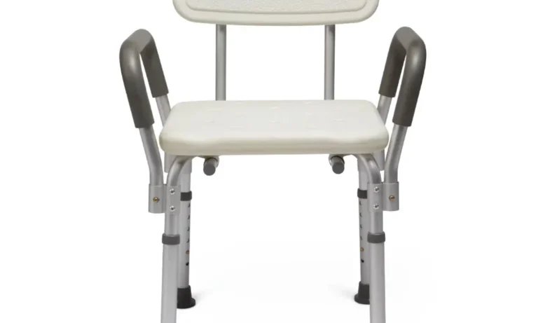 Shower Chair with Back & Padded Armrests – Adjustable Bath Seat for Stroke Recovery, Elderly Comfort & 350lb Support | Stroke Lyfe™ Home Safety Gear