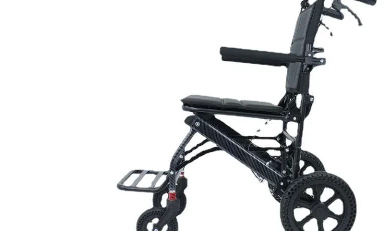 Folding Travel Wheelchair Scooter – Lightweight Hand-Pushed Mobility Chair for Stroke Recovery, Elderly Transport & Airplane-Ready Adventures | Stroke Lyfe™ Smart Mobility Gear