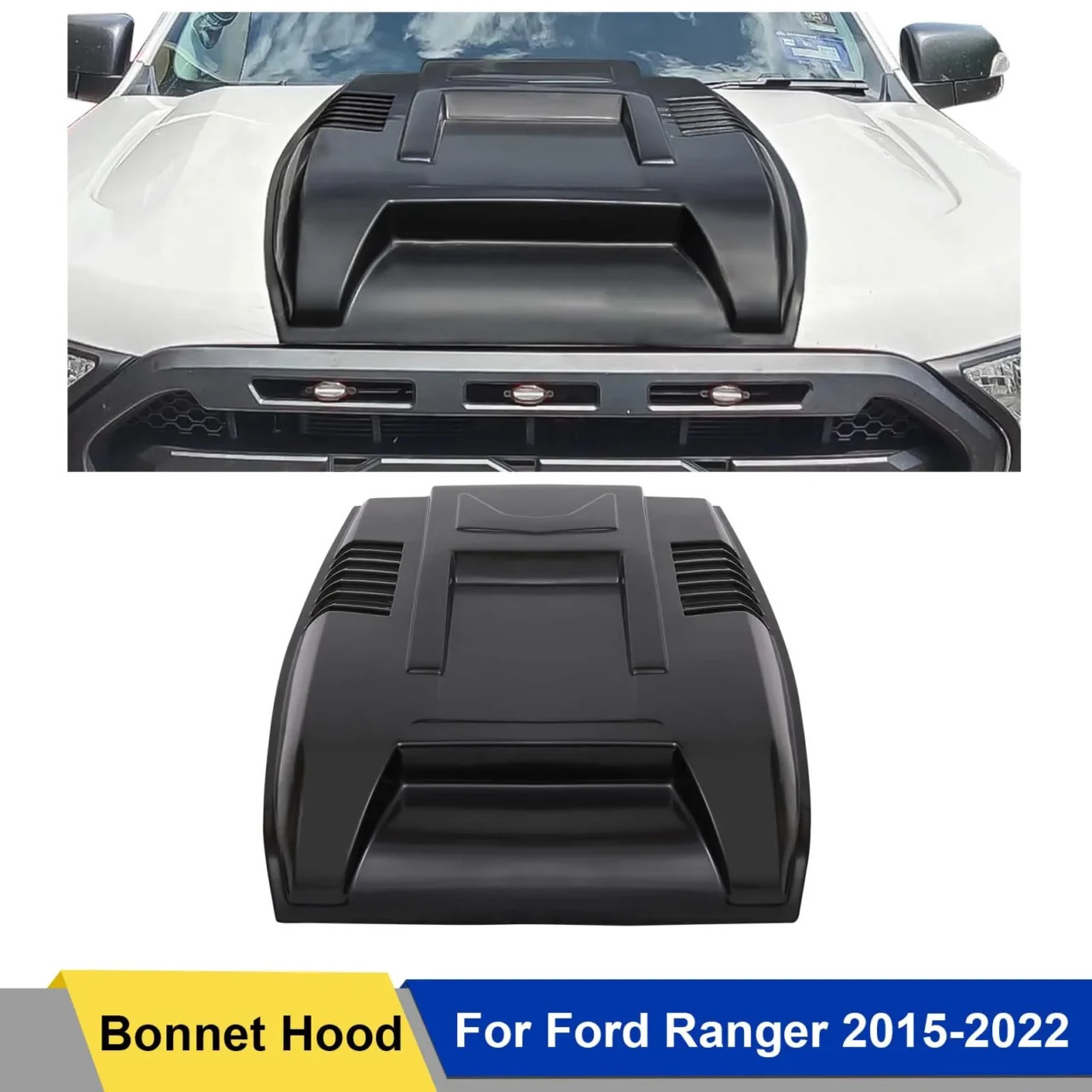 Bonnet Scoop Hoods Cover Scoop Bonnet Protector For Ford Ranger 2015-2022 Wildtrak XL XLS XLT Limited Everest Raptor