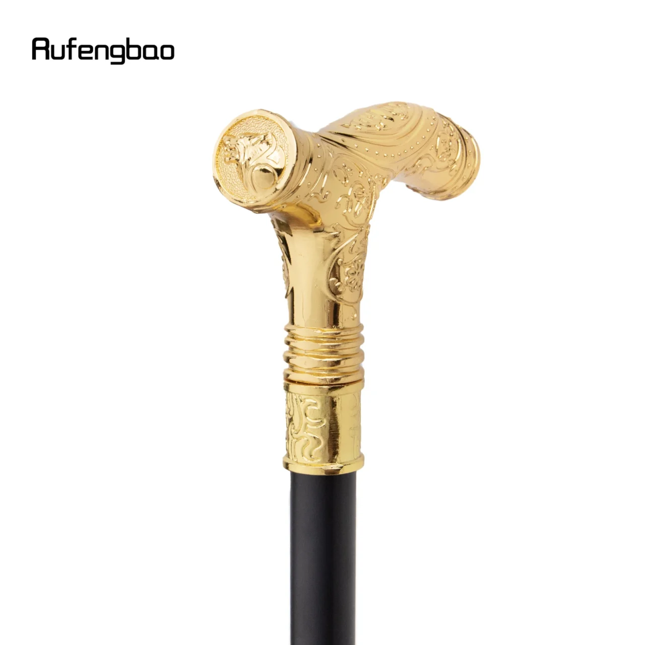 Golden Wolf Head Flower Totem Relief Walking Cane Fashion Walking Stick Gentleman Crosier Knob Walking Stick 93cm - Image 5