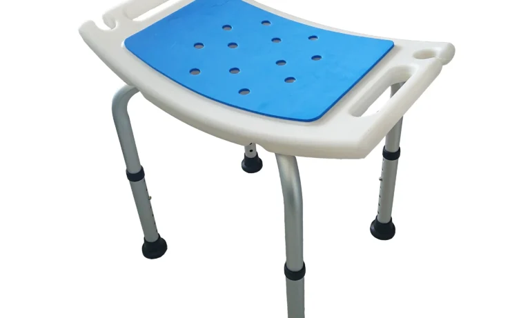 Adjustable Shower Chair with EVA Foam Cushion – Non-Slip Bath Seat with Drain Holes for Stroke Recovery, Elderly & Disabled Support | Stroke Lyfe™ Home Safety Gear