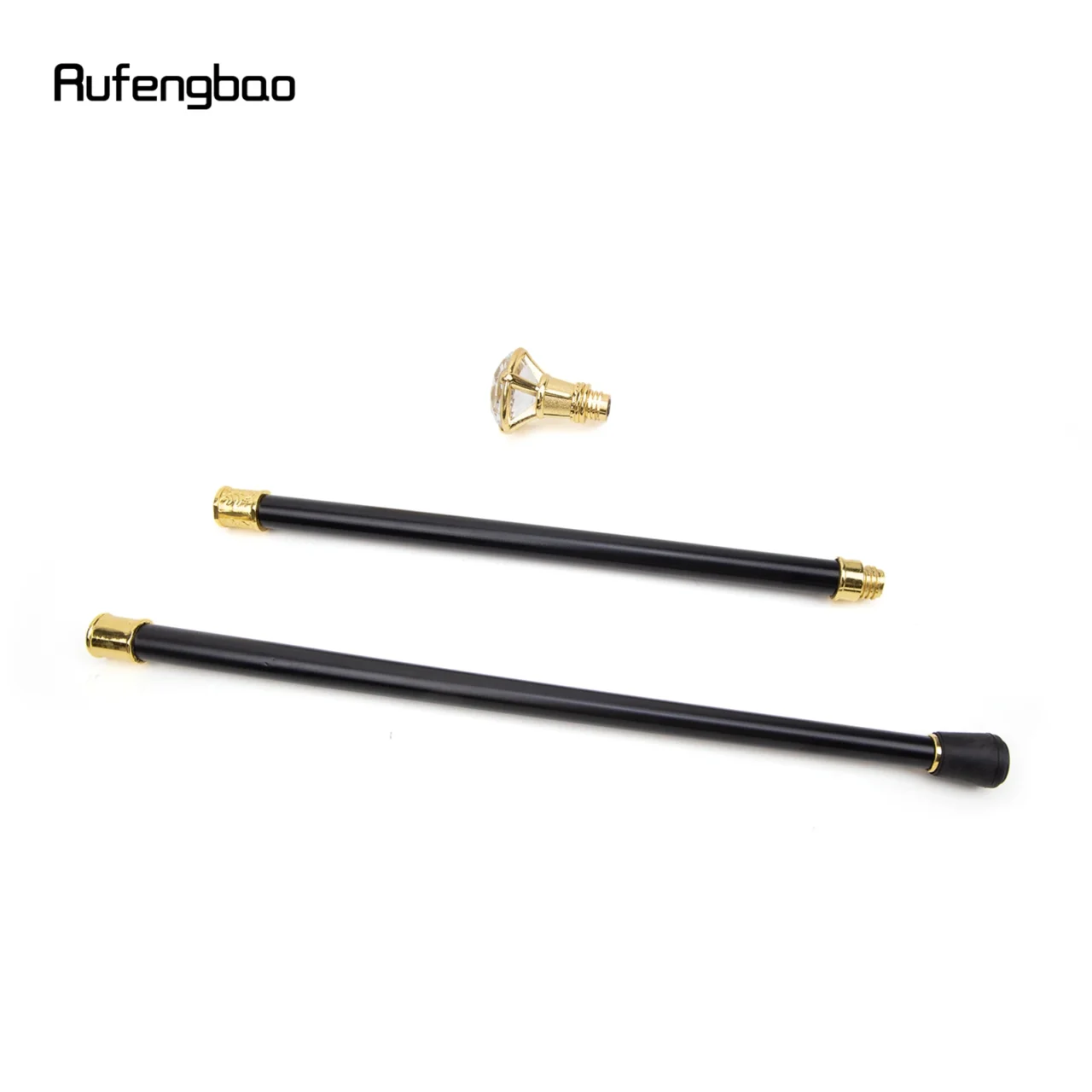 Golden Diamond Walking Cane – Decorative Gentleman’s Stick with Elegant Knob for Stroke Recovery, Style & Cosplay | Stroke Lyfe™ Mobility Gear - Image 3