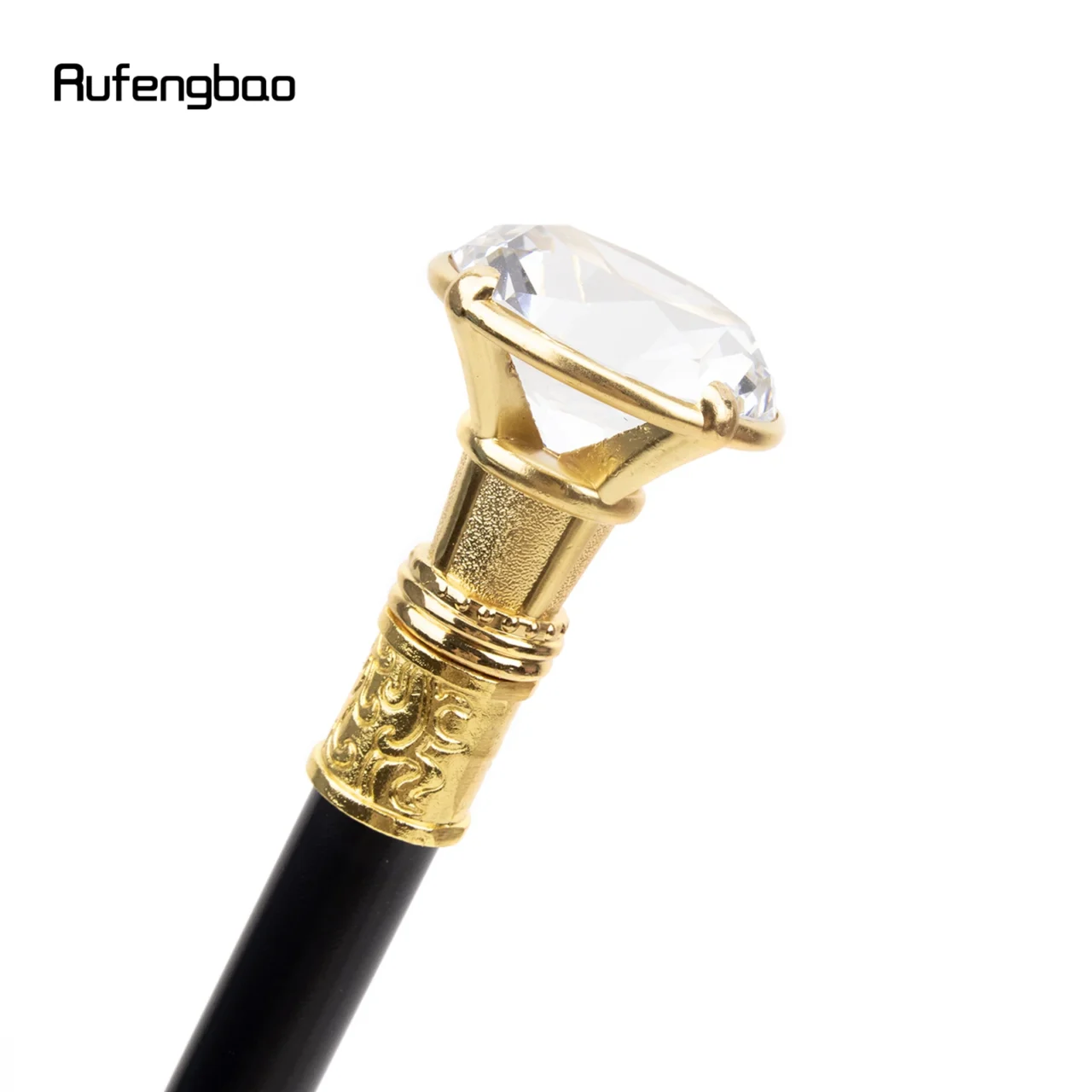 Golden Diamond Walking Cane – Decorative Gentleman’s Stick with Elegant Knob for Stroke Recovery, Style & Cosplay | Stroke Lyfe™ Mobility Gear - Image 2