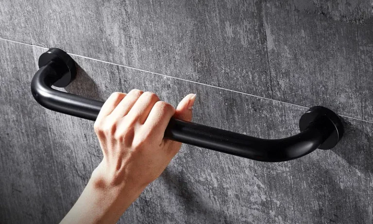 DOOKOLE Shower Grab Bar, Black Shower Handle,Bathroom Balance Bar,Safety Hand Rail Support Bar for Handicap Elderly Injury