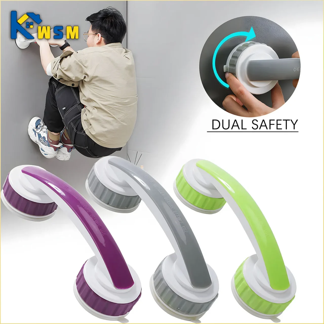 Bathroom Toilet Grab Bars Bathtub Suction Cup Grab Bars Safety Grab Bars Bathtub Handles Toilet Safety Handles for the Elderly