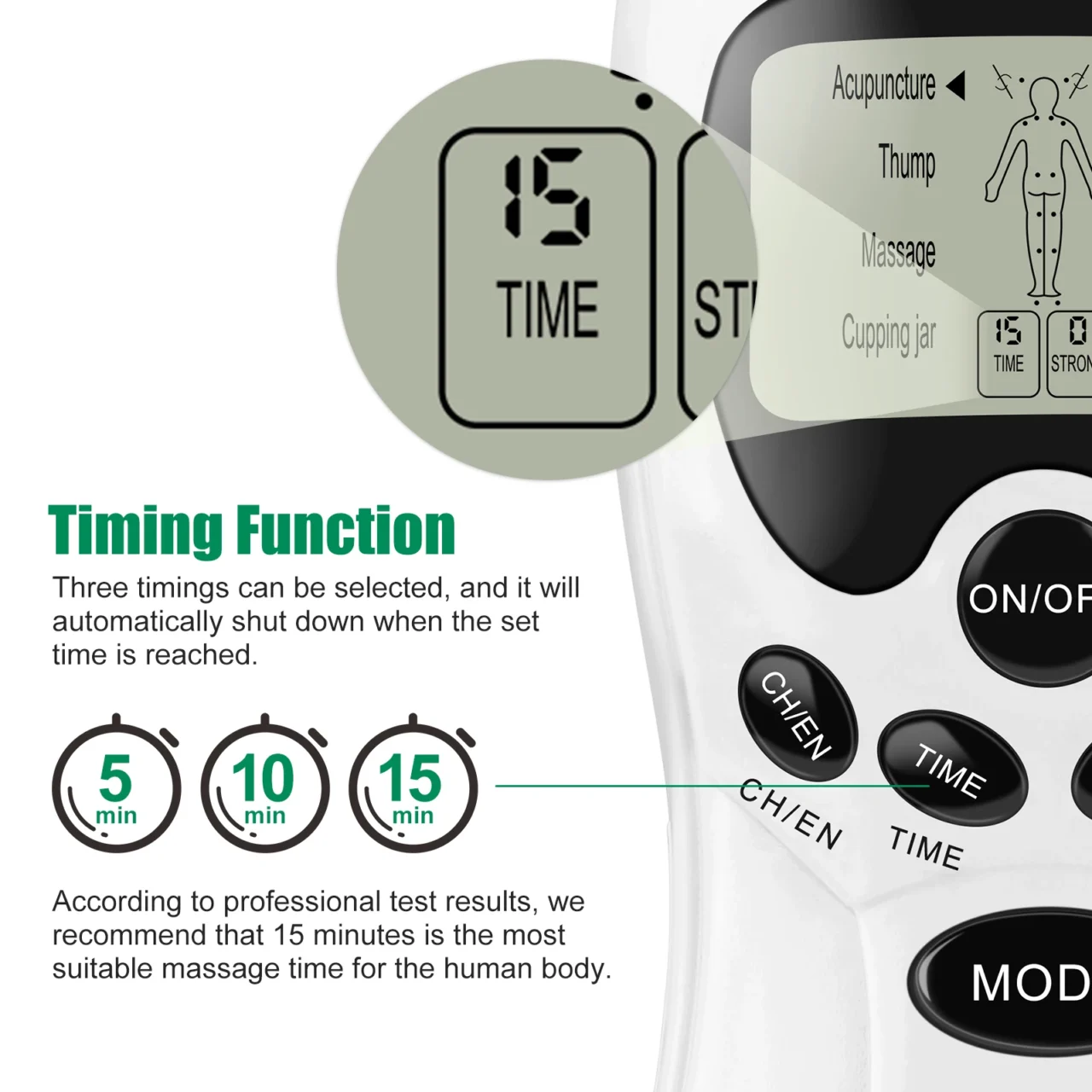 8 Modes EMS Electric Muscle Therapy Stimulator Tens Unit Machine Meridian Physiotherapy Pulse Abdominal Prostate Body Massager - Image 6
