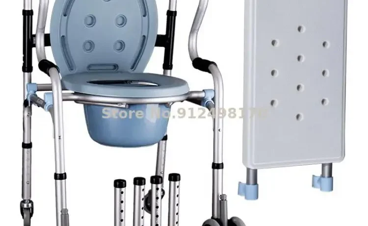 All-in-One Mobility Walker – Wheeled Toilet Raiser, Bath Chair & Bedside Commode for Stroke Recovery & Elderly Support | Stroke Lyfe™ Daily Living Gear