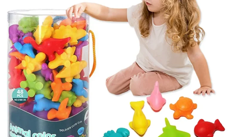Rainbow Animal Matching Game – Montessori Sensory Puzzle for Fine Motor Skills, Color Sorting & Cognitive Growth | Stroke Lyfe™ Kids NeuroPlay