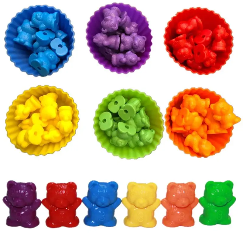 Kid Rainbow Matching Game Cognition Rainbow Color Sort Fine Motor Training Montessori Sensory Education Puzzle Toy Gift - Image 3
