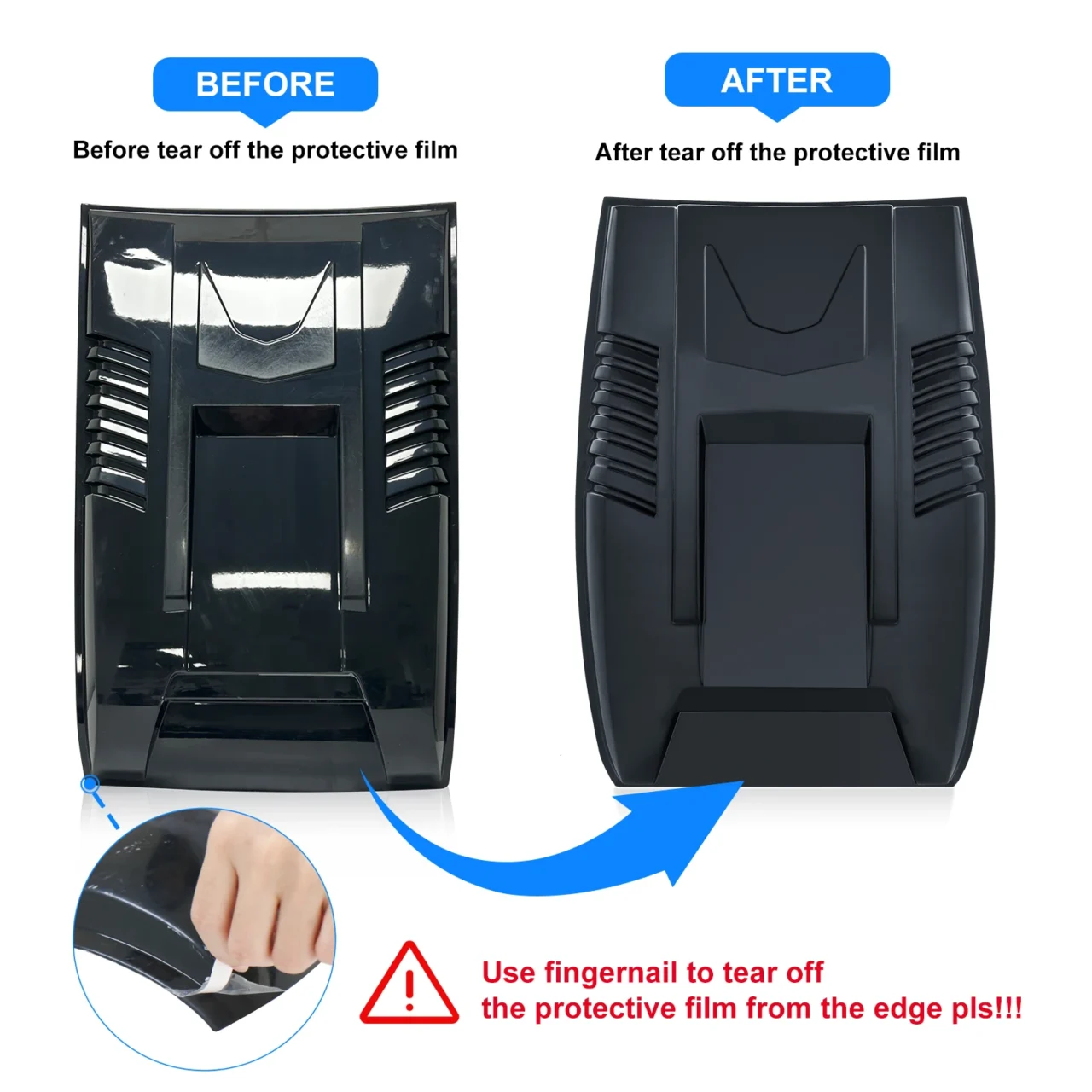 Matt Black Bonnet Scoop Hood Cover For Ford Ranger T9 2023 2024 Wildtrak XLT XLS XL Everest Off Road Next Gen Accessories 4x4 - Image 2