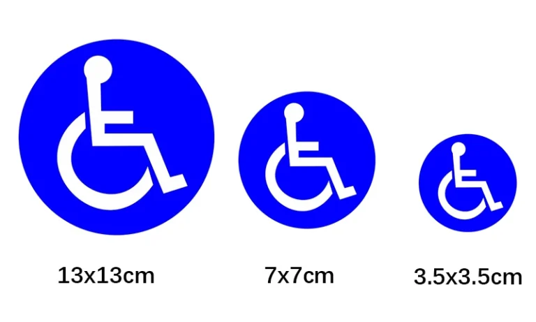 Custom Reflective Handicap Car Decal – 13x13cm Round Wheelchair Sticker for Stroke Recovery, Disability Awareness & Vehicle Visibility | Stroke Lyfe™ Travel Confidence Gear