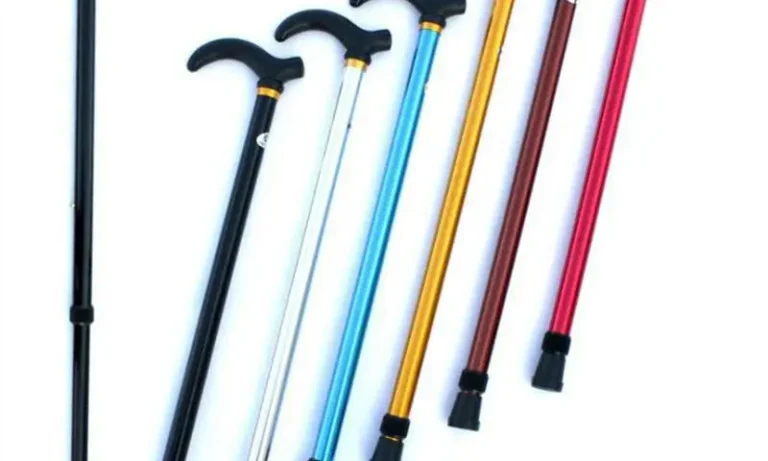 Adjustable Walking Stick 2 Section Stable Anti-Skid Crutch Old Man Hiking Cane
