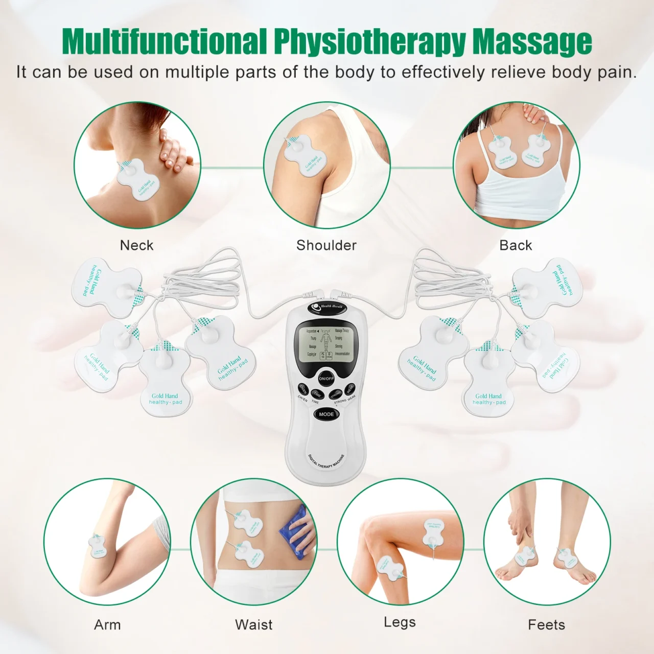 8 Modes EMS Electric Muscle Therapy Stimulator Tens Unit Machine Meridian Physiotherapy Pulse Abdominal Prostate Body Massager - Image 5