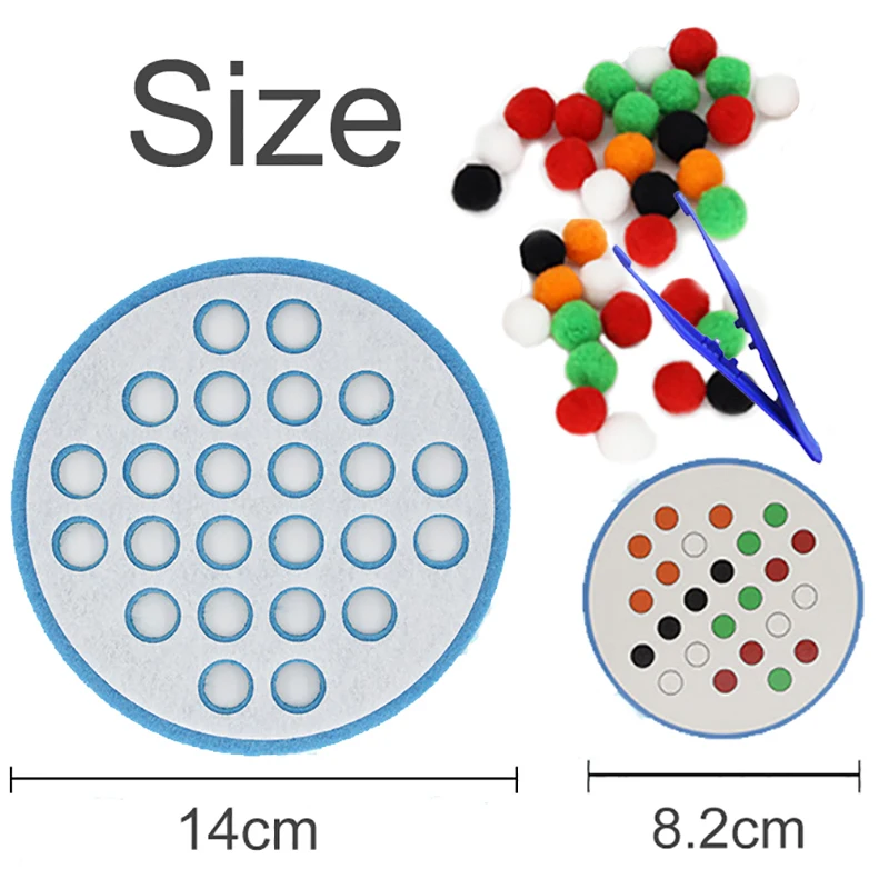 Pompoms Color Sorting Matching Game Baby Preschool Fine Motor Skill Training Montessori Early Educational Toys Party Favors Gift - Image 3