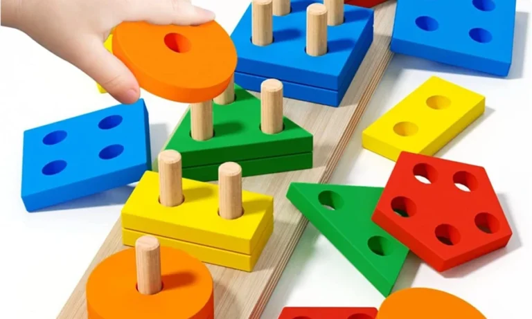 Montessori Wooden Sorting Stacking Toys Puzzle For Toddlers And Kids Preschool Fine Motor Skill Toy For 1 Years
