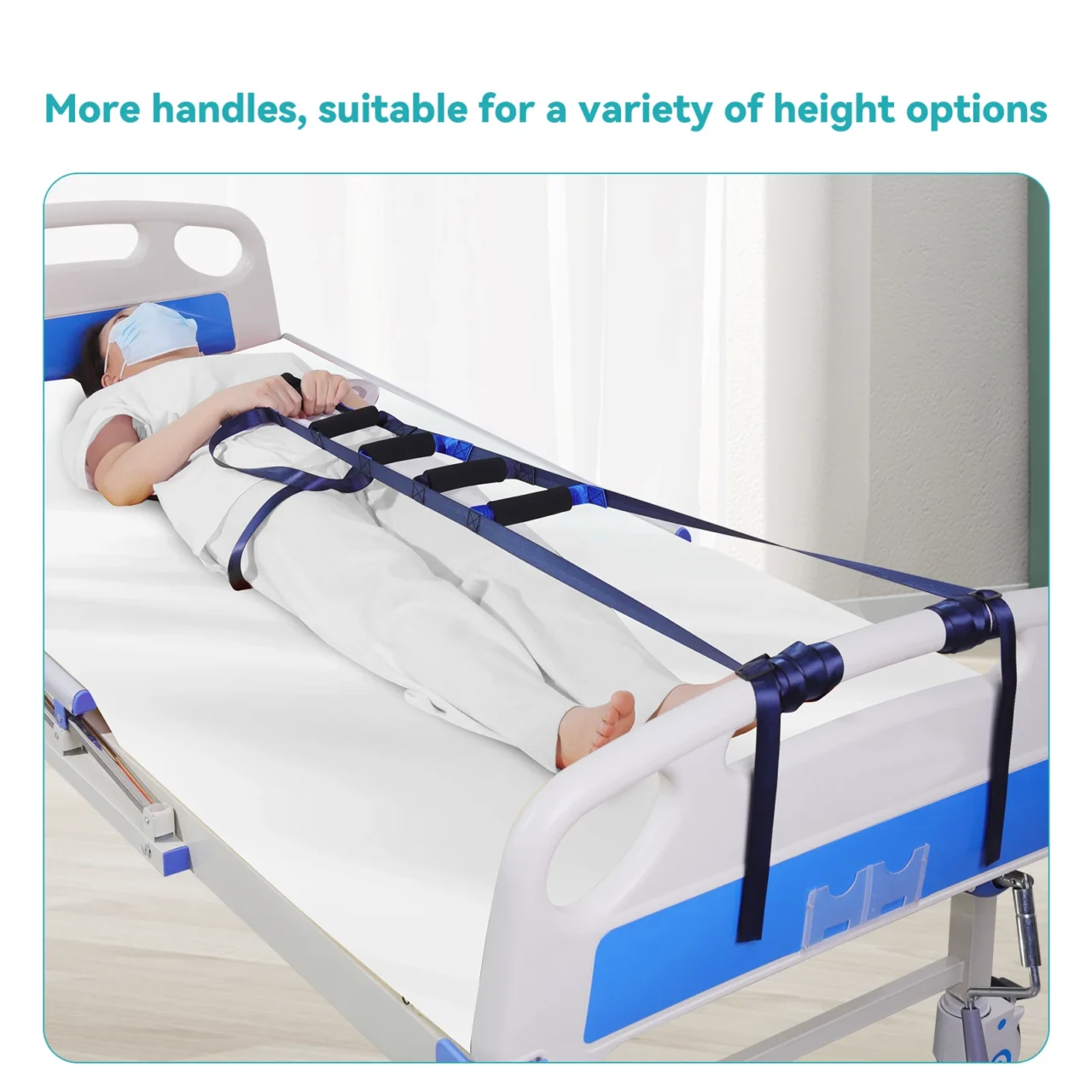 Lefeke Portable Rope Bed Ladder Caddie Assist Strap Rope Ladder Pull Up Straps Bed Ladder Straps Elderly Pregnant Handicap - Image 4