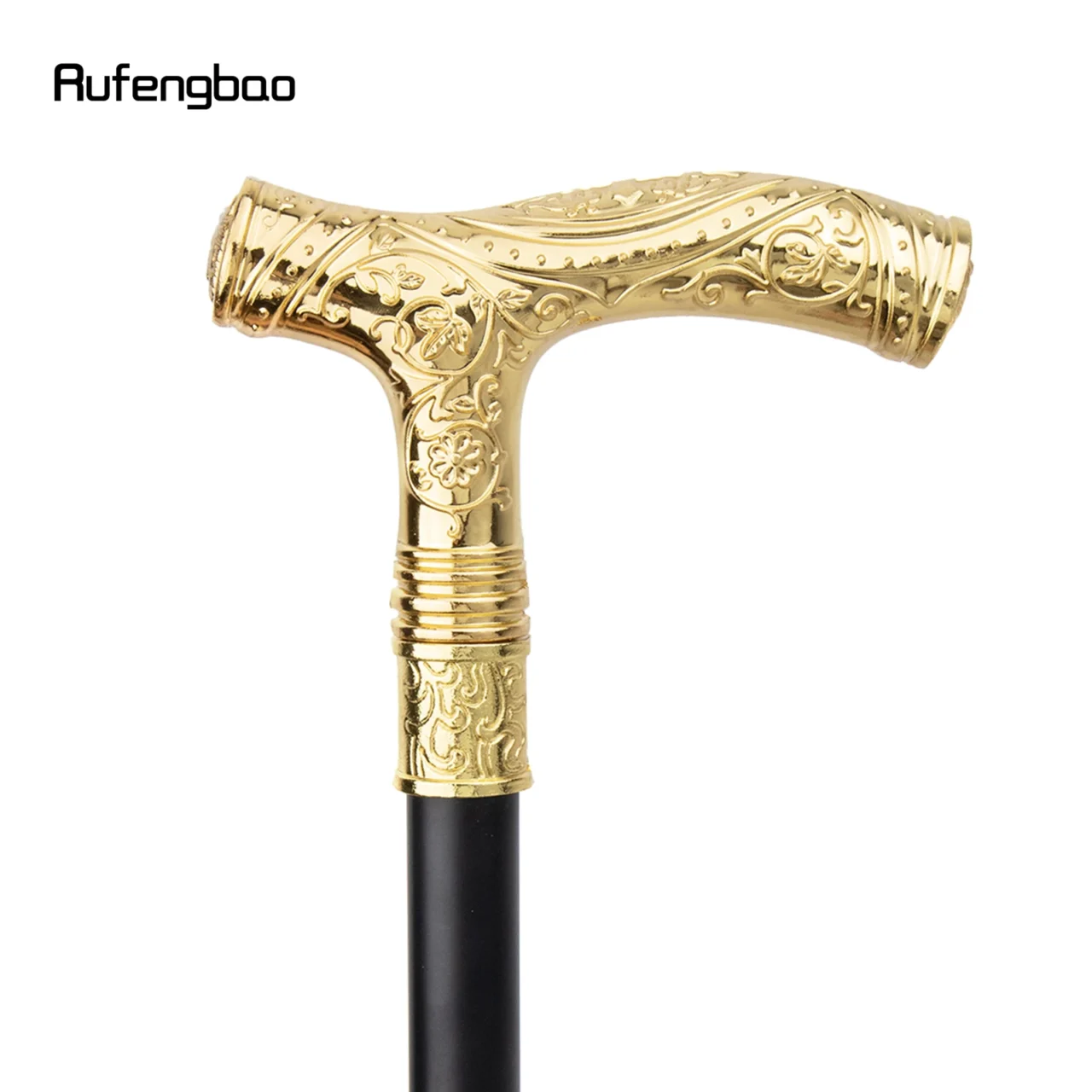 Golden Wolf Head Flower Totem Relief Walking Cane Fashion Walking Stick Gentleman Crosier Knob Walking Stick 93cm - Image 4