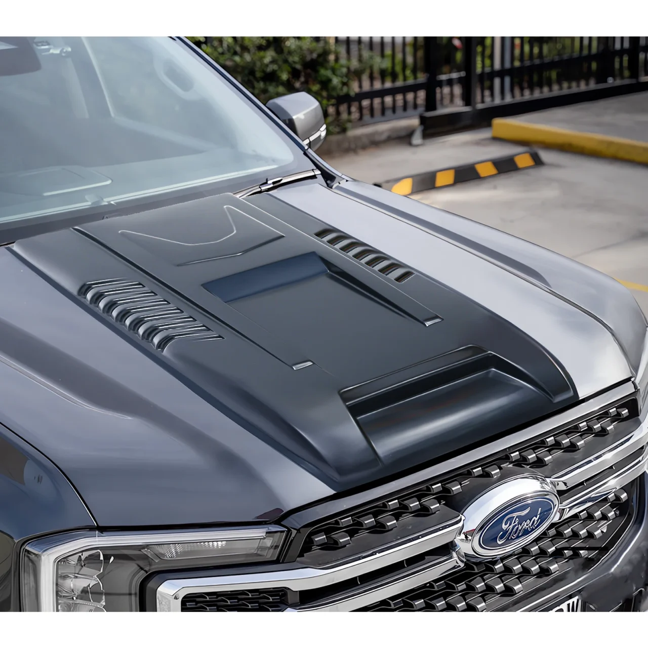Matt Black Bonnet Scoop Hood Cover For Ford Ranger T9 2023 2024 Wildtrak XLT XLS XL Everest Off Road Next Gen Accessories 4x4 - Image 4