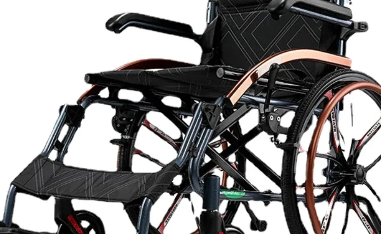 Lightweight Folding Manual Wheelchair – Aluminum Travel Chair with Urinal Support for Stroke Recovery, Elderly Mobility & Caregiver Ease | Stroke Lyfe™ Smart Mobility Gear