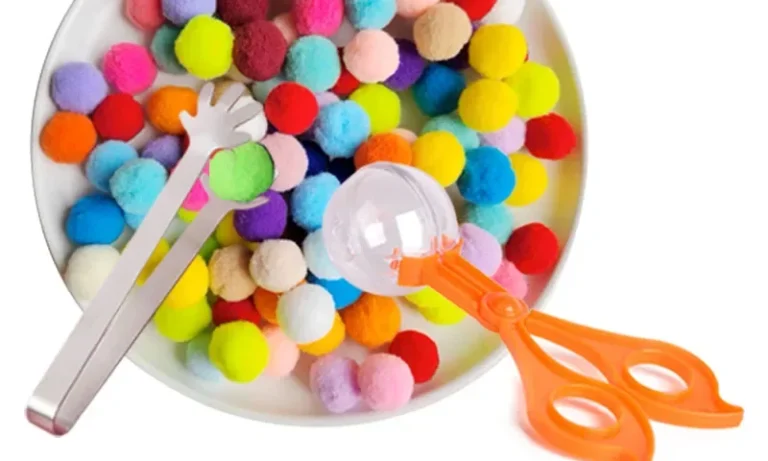 Children's Fine Motor Skill Matching Game Learning Counting Toy Colorful Plush Ball Sorting Games Montessori Early Education Toy