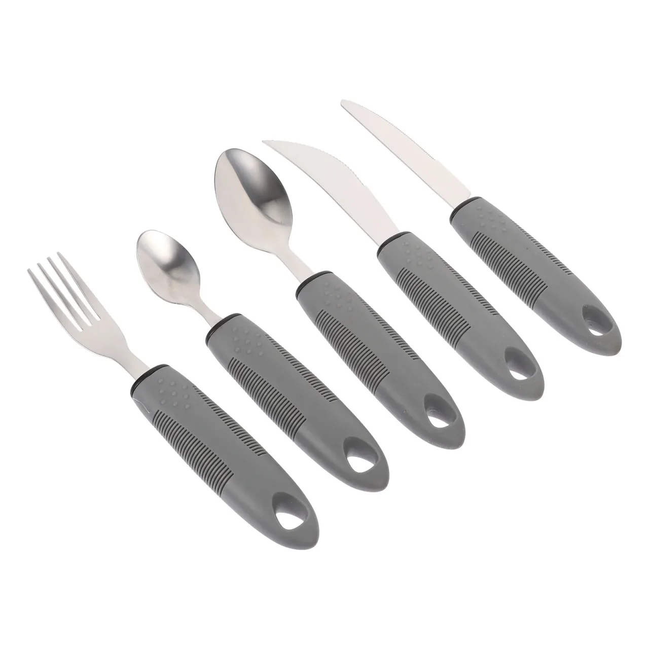 Utensils Adaptive Built Cutlery Up Bendable Spoon Handicapped People Fork Elderly set Parkinsons Non Handle Silverware - Image 2