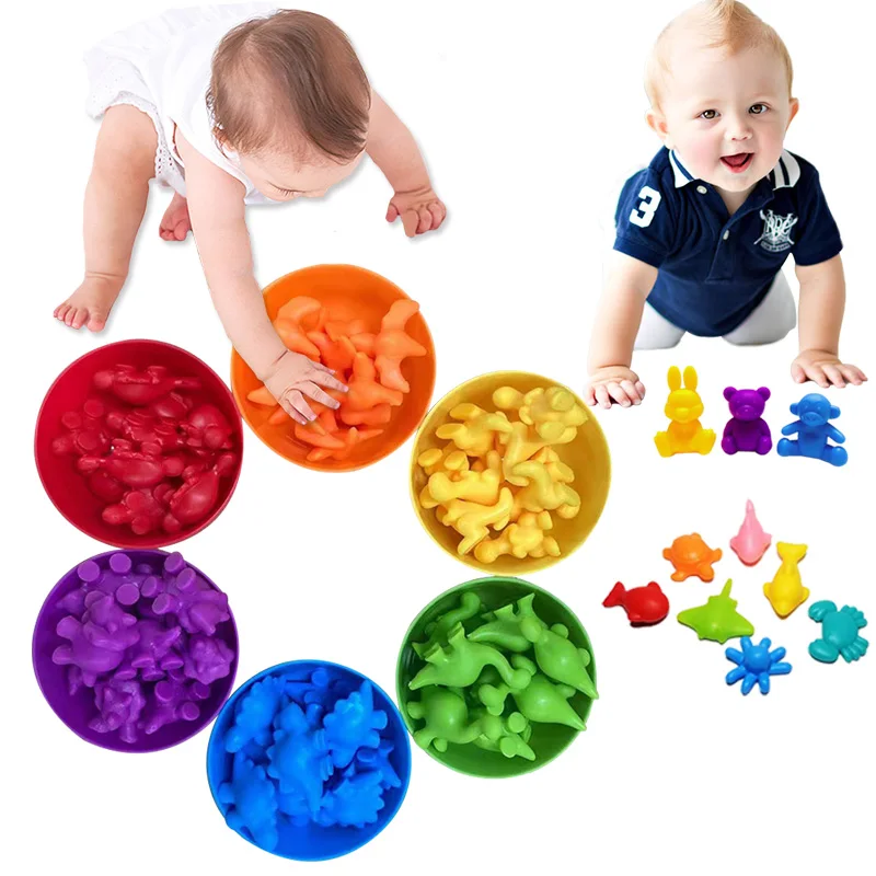 Rainbow Animal Matching Game – Montessori Sensory Puzzle for Fine Motor Skills, Color Sorting & Cognitive Growth | Stroke Lyfe™ Kids NeuroPlay - Image 4