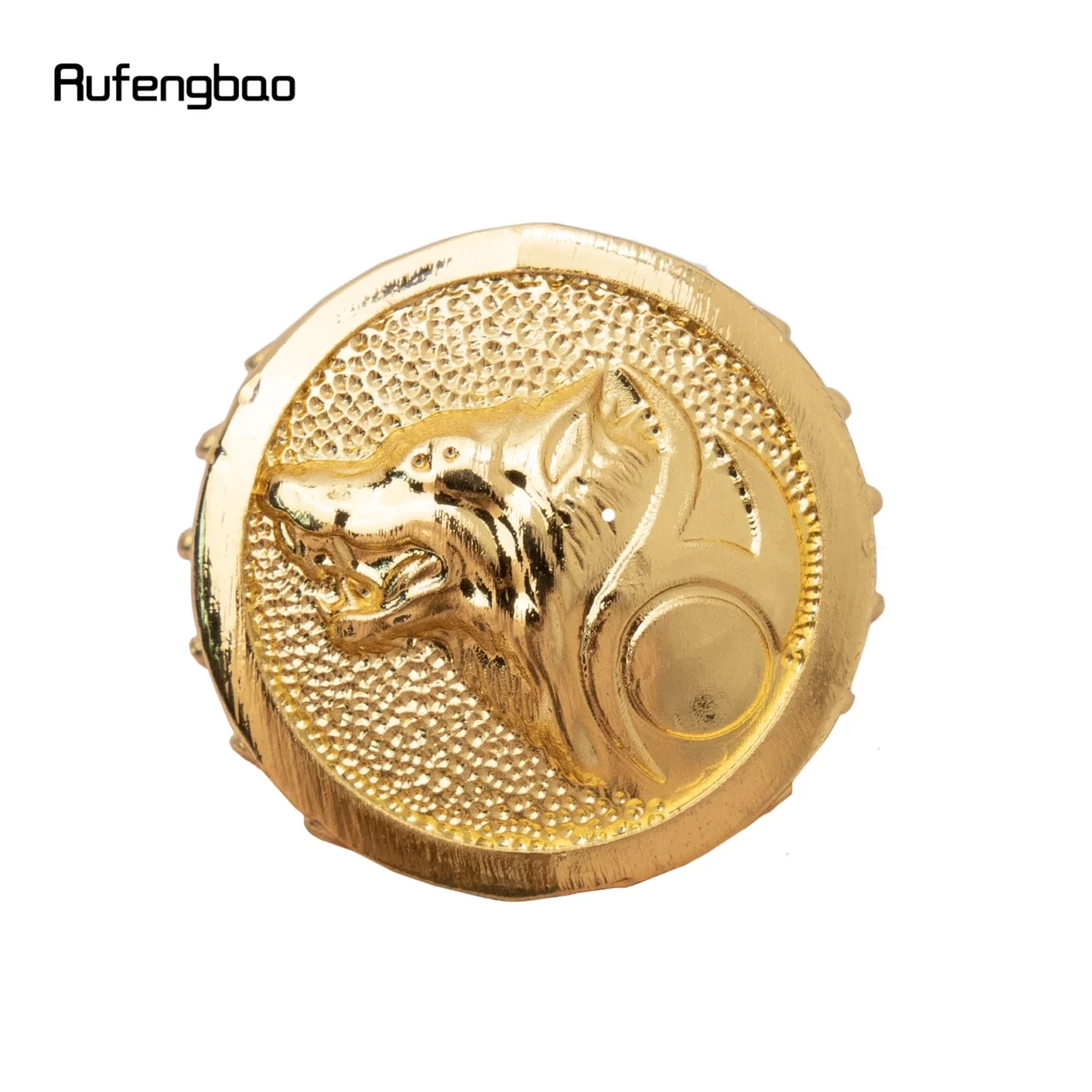 Golden Wolf Head Flower Totem Relief Walking Cane Fashion Walking Stick Gentleman Crosier Knob Walking Stick 93cm - Image 2
