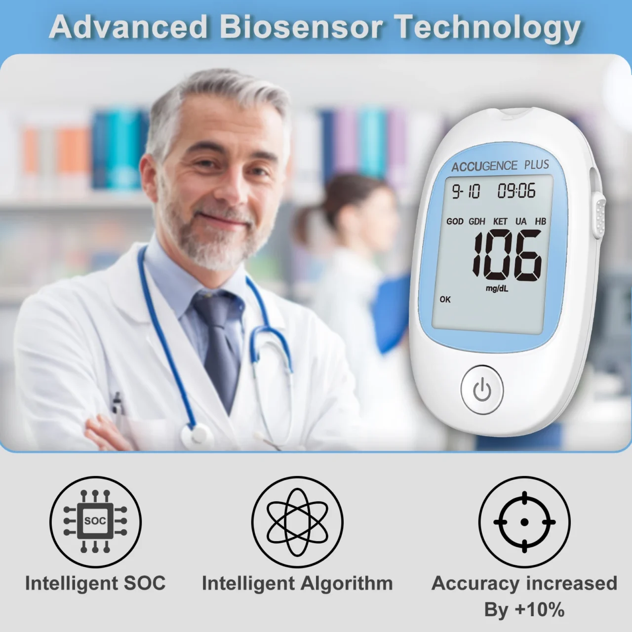 4-in-1 Blood Health Monitor – Hemoglobin, Glucose, Ketone & Uric Acid Test Kit for Stroke Recovery, Diabetes & Gout Management | Stroke Lyfe™ Wellness Essentials - Image 3