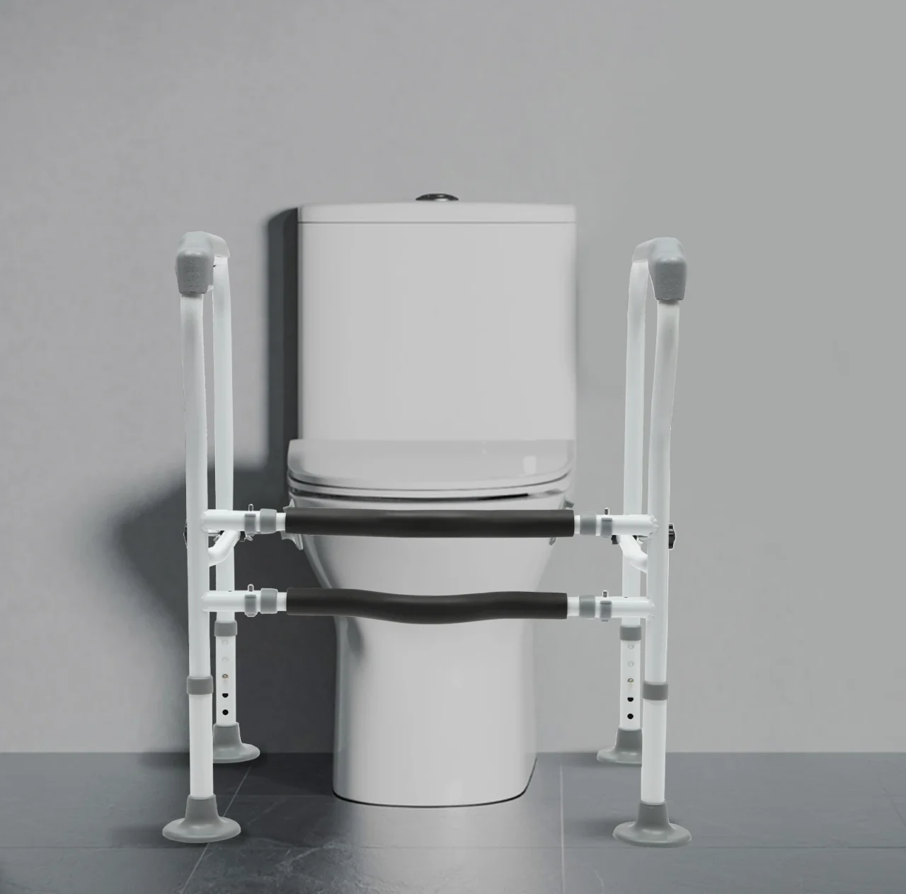 Toilet Safety Rails, Bathroom Frame for Elderly, Pregnant, Disabled, Adjustable Height - Image 4