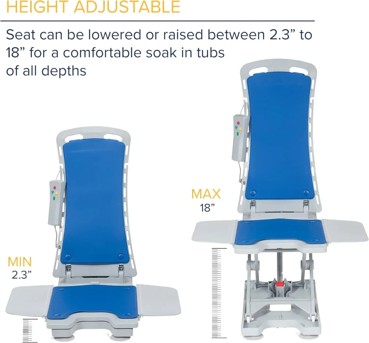 Adjustable Shower Stool with Anti-Slip Tips – Compact Bath Seat Bench for Stroke Recovery, Elderly Support & Safe Showering | Stroke Lyfe™ Home Safety Gear - Image 3