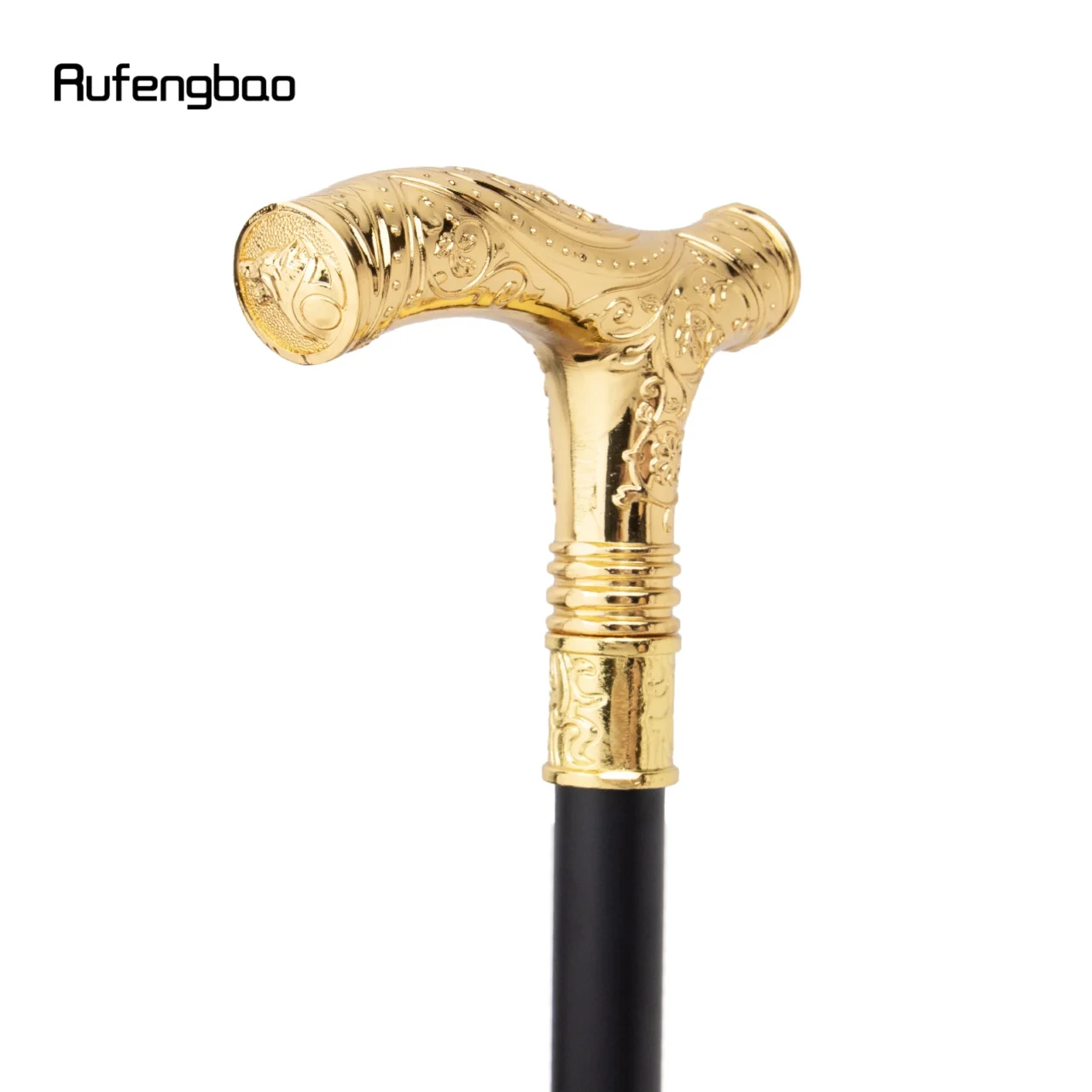 Golden Wolf Head Flower Totem Relief Walking Cane Fashion Walking Stick Gentleman Crosier Knob Walking Stick 93cm - Image 3