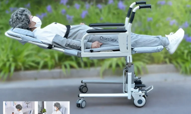 Hydraulic Patient Transfer Lift Chair – Folding Rollator Wheelchair for Stroke Recovery, Elderly Care & Bedside/Toilet Mobility | Stroke Lyfe™ Home Assist Gear