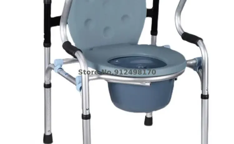 Elderly trolley can sit on walker, foldable walking aid, push chair, walker, portable household with toilet