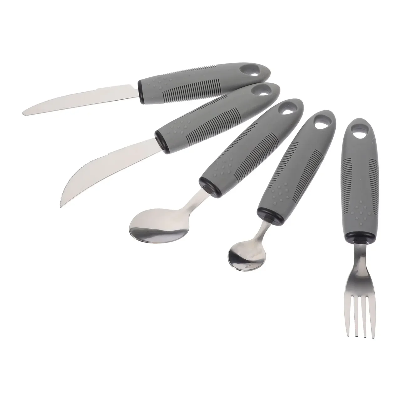 Utensils Adaptive Built Cutlery Up Bendable Spoon Handicapped People Fork Elderly set Parkinsons Non Handle Silverware - Image 3