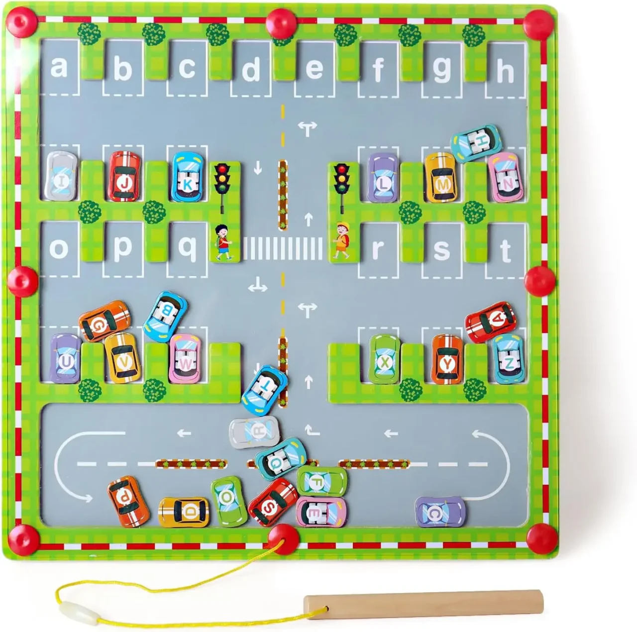 Montessori Magnetic Alphabet Maze Letter Puzzle Gifts for Kids Parking Lot Puzzles for Children Preschool Girls Boys Kids - Image 3