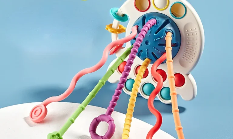 Baby Montessori Sensory Development Educational Toys Pull String Finger Grasp Training Early Learning Toy Teething BPA Free 1-3Y