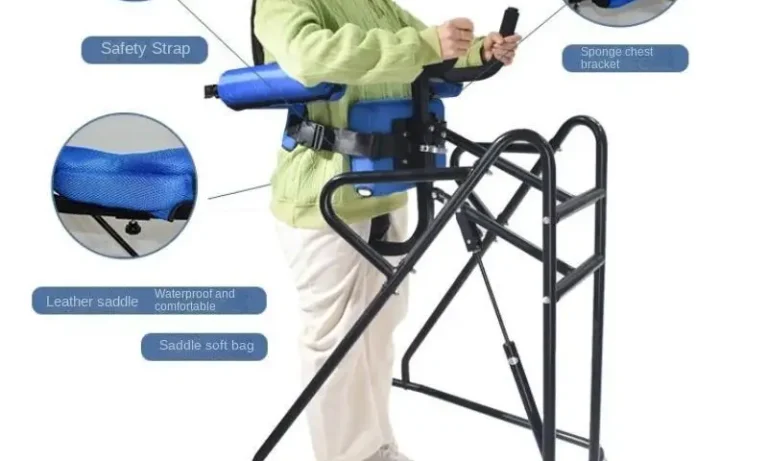 Four-Wheel Rehab Walker – Adjustable Mobility Aid for Stroke Recovery, Hemiplegia & Lower Limb Training | Stroke Lyfe™ Mobility Tech