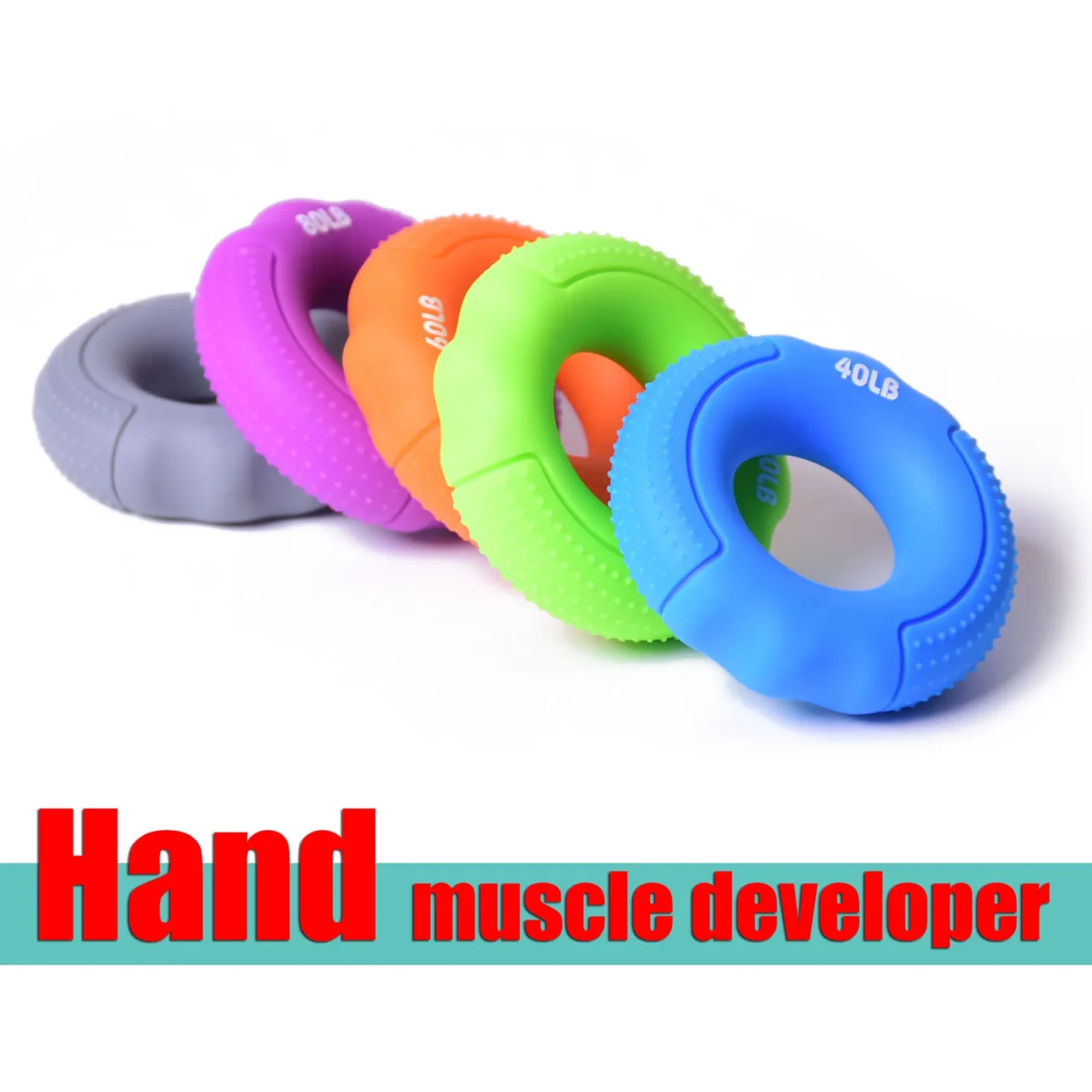 O Hand Gripper Grip Silicone Ring Hand Resistance Band Finger Stretcher-Exercise for Forearm Wrist Training Carpal Hand Expander - Image 6