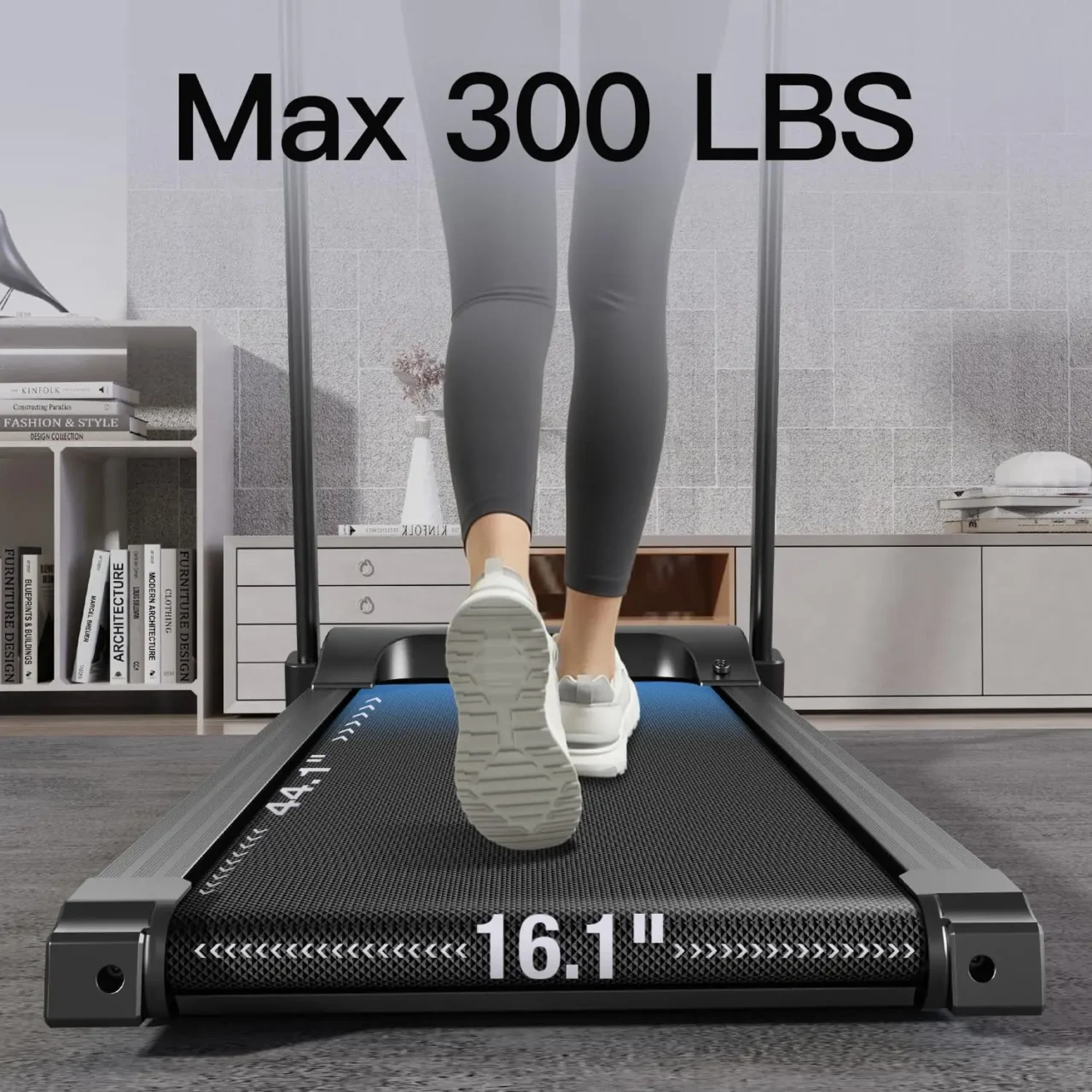 Fitness Home Folding Incline Treadmill with Pulse Sensors, 3.0 HP Quiet Brushless, 8.7 MPH, 300 lbs Capacity - Image 5