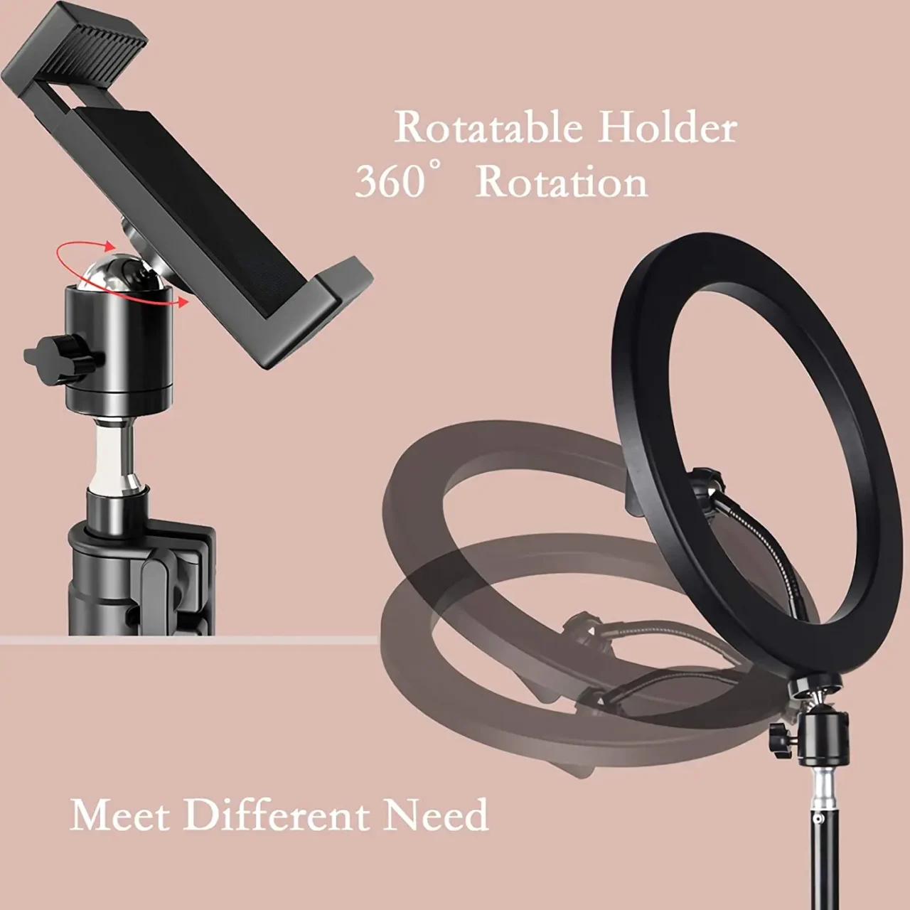 26/33cm LED Selfie Ring Light Dimmable Photography Fill Lighring with 50cm Tripod & Remote control For Youtube TikTok Video Live - Image 4