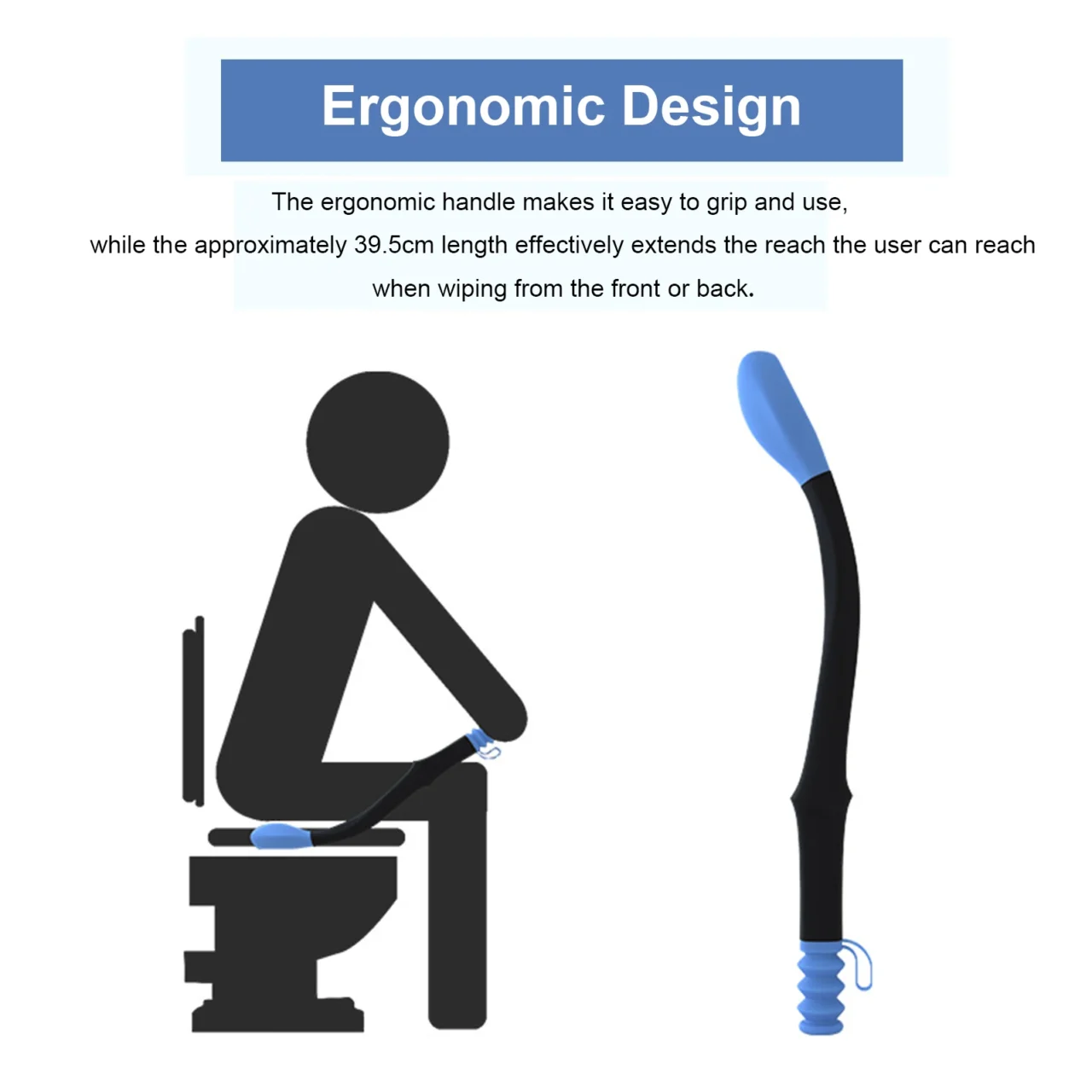 Toilet Aids For Wiping Elderly Handicapped Fat People Long Reach Butt Wiper Cleaner Bathroom Personal Care Comfort Wipe Elderly - Image 2