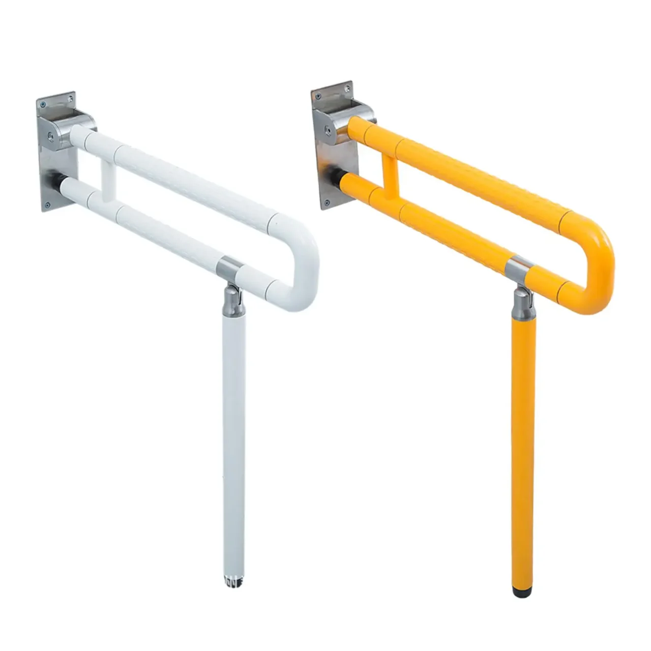 Foldable Handicap Grab Bars – Wall-Mounted Toilet Rails with Shower Handle for Stroke Recovery, Elderly Safety & Bathroom Support | Stroke Lyfe™ Mobility Series