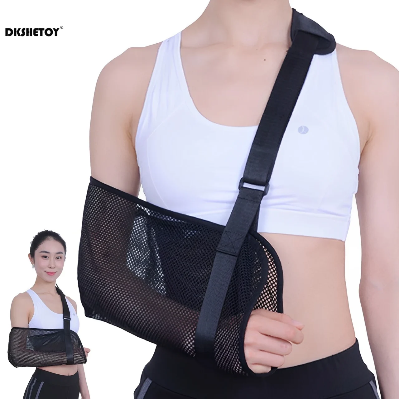 Adjustable Mesh Arm Sling – Breathable Shoulder Support for Stroke Recovery, Wrist & Elbow Immobilization | Stroke Lyfe™ Kinetic Series